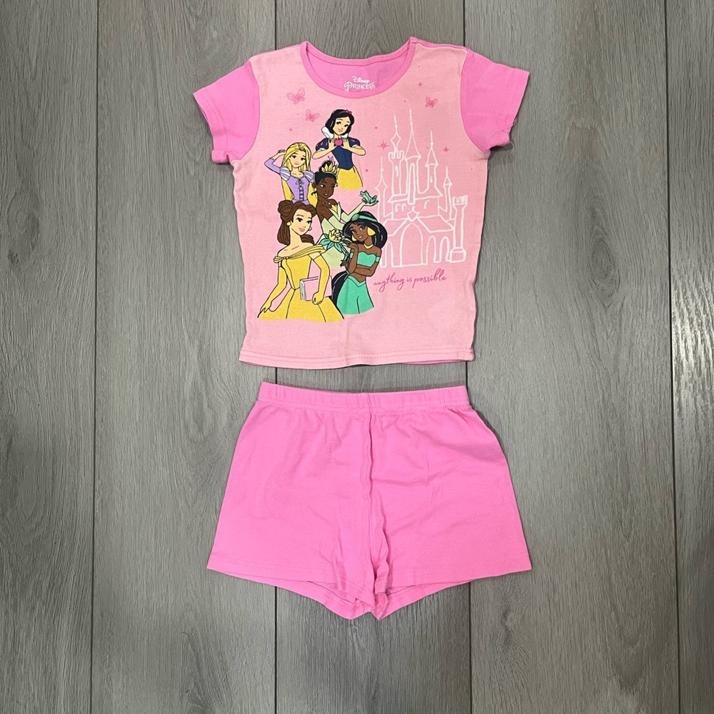 Disney Pink Princess Castle Pajama Set